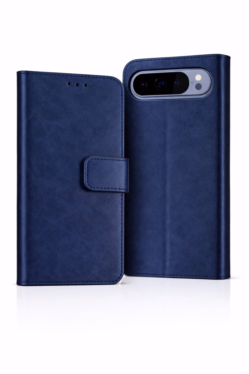 Google Pixel 9/9 Pro - Classic Leather Wallet - Navy Blue
